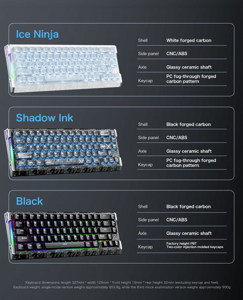 Clavier gaming mécanique attack shark r68he à axes magnétiques_voghion.com