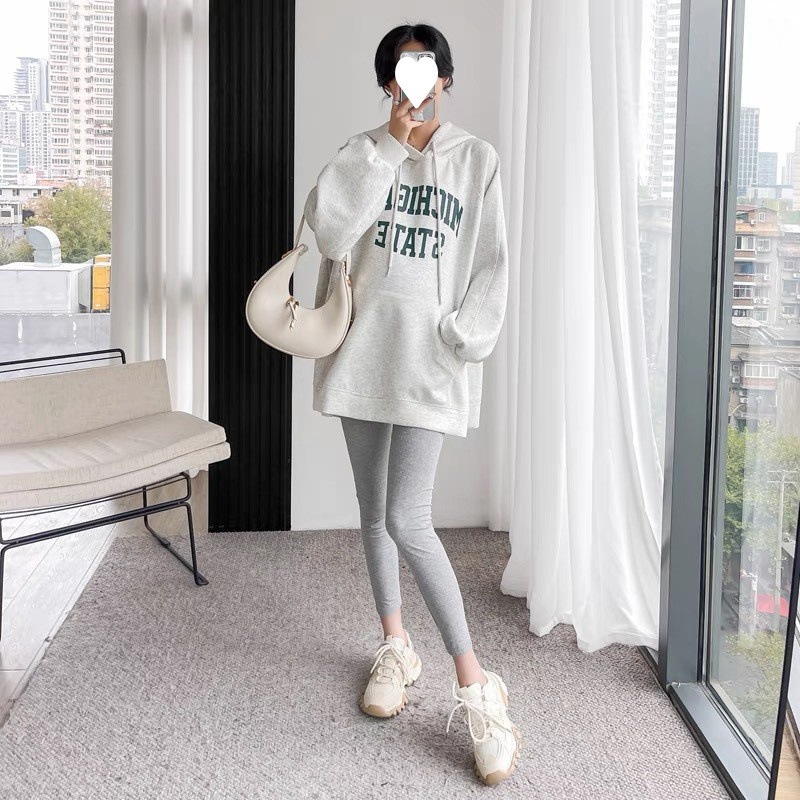 妊婦服セット春秋服フード付きのオシャレでゆったりとした服を着て、カジュアルな上着を着ることができます。|undefined