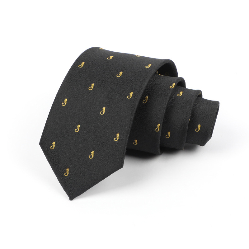 Corbata de hombre jacquard bordado 8CM poliéster seda corbata tejida hombre sentido superior l corbata logo diseño y producción