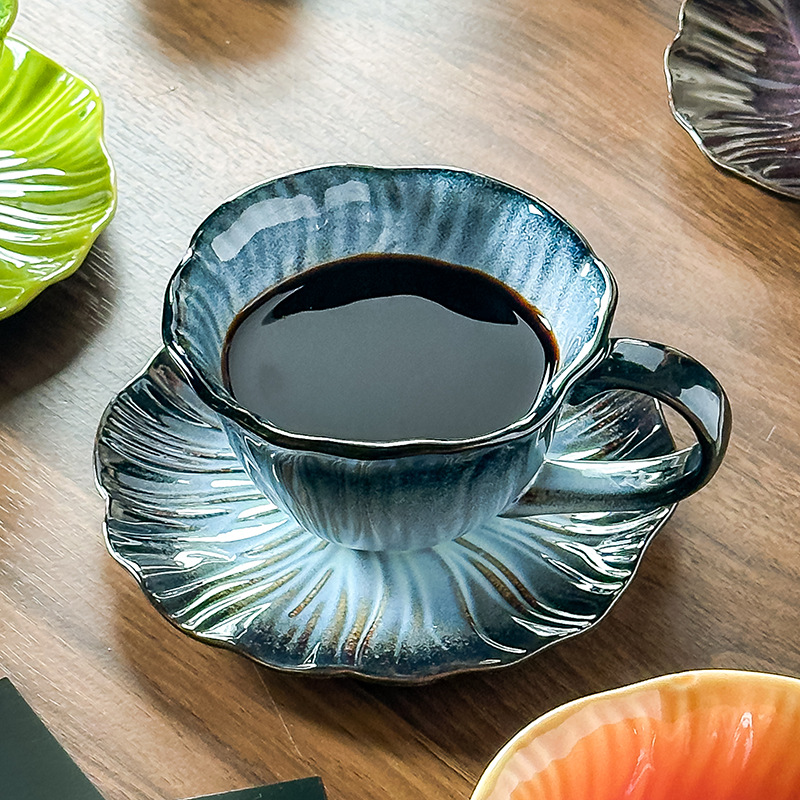 Taza de color cerámica de alto valor de color, taza de café de lujo, oficina en el hogar, té de la tarde
