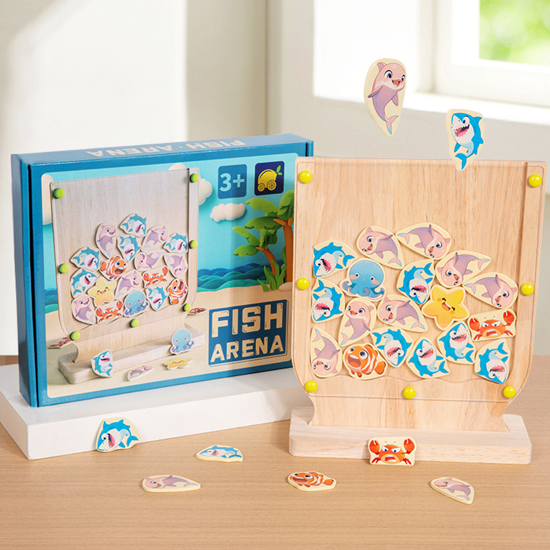 Juegos de acertijos infantiles de educación temprana para padres e hijos juguetes de madera interactivos