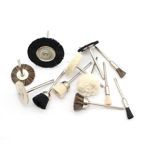 Jade mirror polishing tool grinding head mini electric small brush with rod cleaning soft wool wheel 2.35 handle