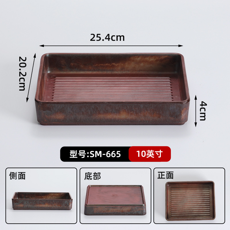 山野风火锅店鲜切牛肉专用盘雪花肥牛盘子特色密胺餐具涮肉盘商用|undefined