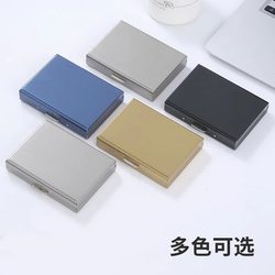 Ultra-thin new metal card holder for men and women, stainless steel anti-degaussing compact card box, anti-theft bank card holder, card holder