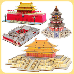 古代建築研究手作りモデル旅行代理店ギフト観光名所お土産木製 3D 立体パズル知育玩具