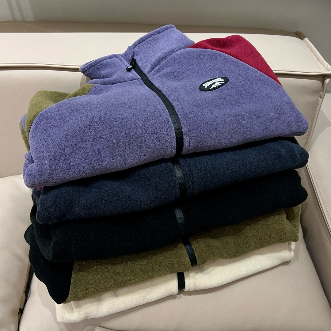 Niños de doble cara chaqueta de terciopelo de grano austríaco primavera y otoño ropa infantil nuevo color combinado para hombres y mujeres con cardigan de terciopelo grueso chaqueta de algodón para niños grandes