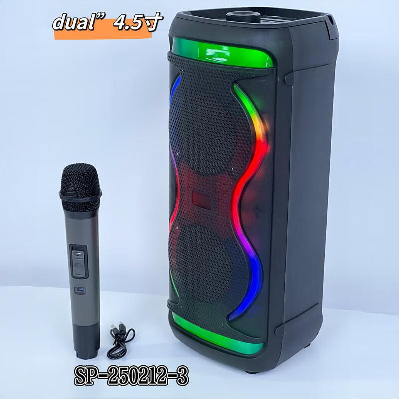 New Dual 4inch Portable Bluetooth Speaker Portable Outdoor Square Dance Karaoke Speaker