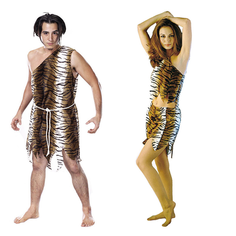 Halloween Costumes Cosplay Costumes Clothes Adult Men and Women Ancestors African Original Indian Savage