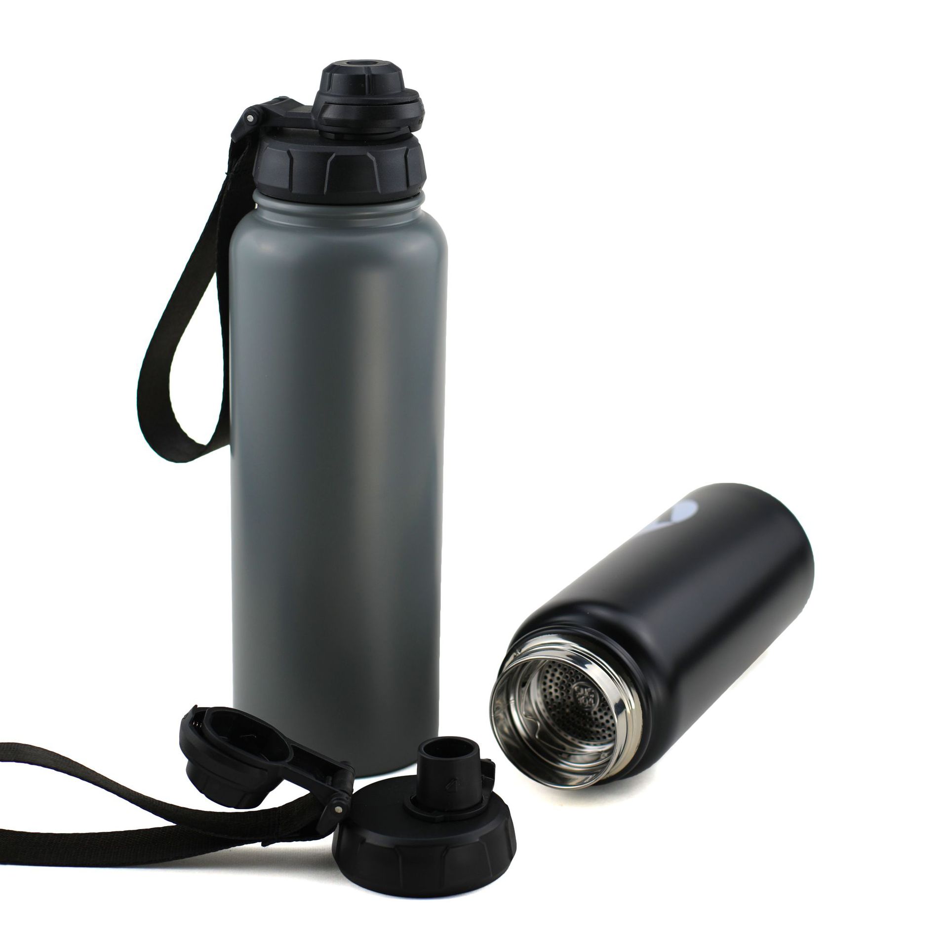 Nueva cuerda portátil al aire libre fitness deportes hervidor americano 30oz Comercio exterior Acero inoxidable espacio olla termo taza