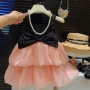 新品女童气质珠光公主裙