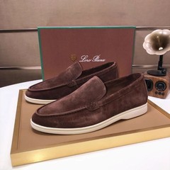 イタリア製スエードスリッポンローファー、フラットカジュアル、履きやすいメンズシューズ、カップルシューズ、男女兼用シューズ