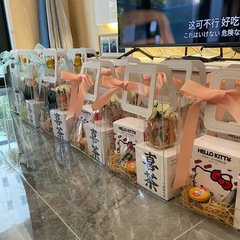 Children's gift bag baby kindergarten birthday party small gift accompanying gift bag transparent handbag packaging box empty