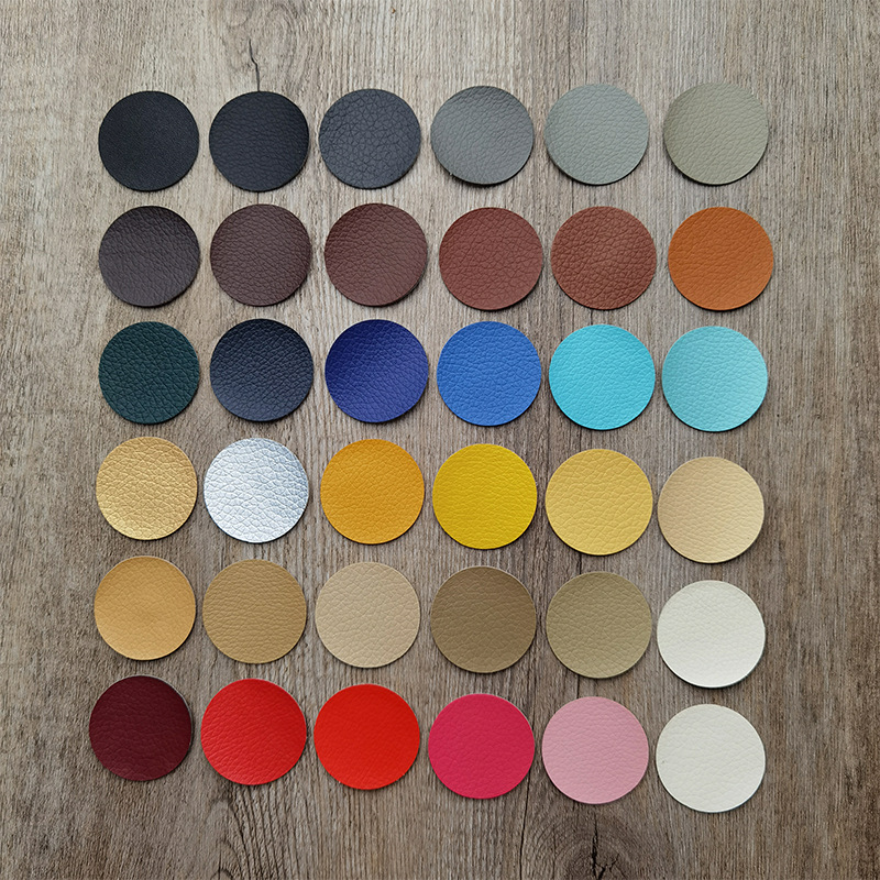 Wholesale Self-Adhesive Pebbled Leather Patch Fabric Leather Sofa Car Seat Ktv Smoke Hole Round Repair