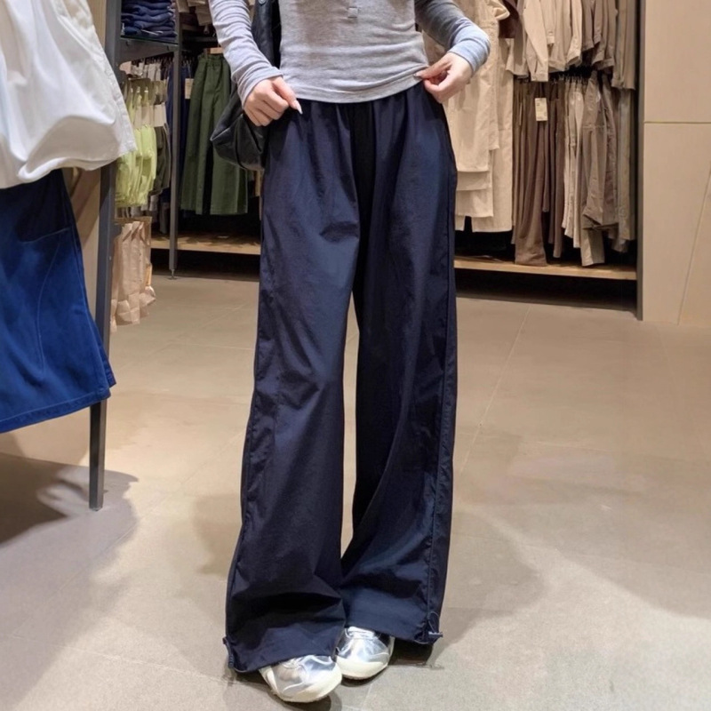 American-Style Quick-Dry Sports Cargo Pants for Women, Summer 2025 New High-Waisted Drape Slimming Casual Wide-Leg Pants for Petite Figures