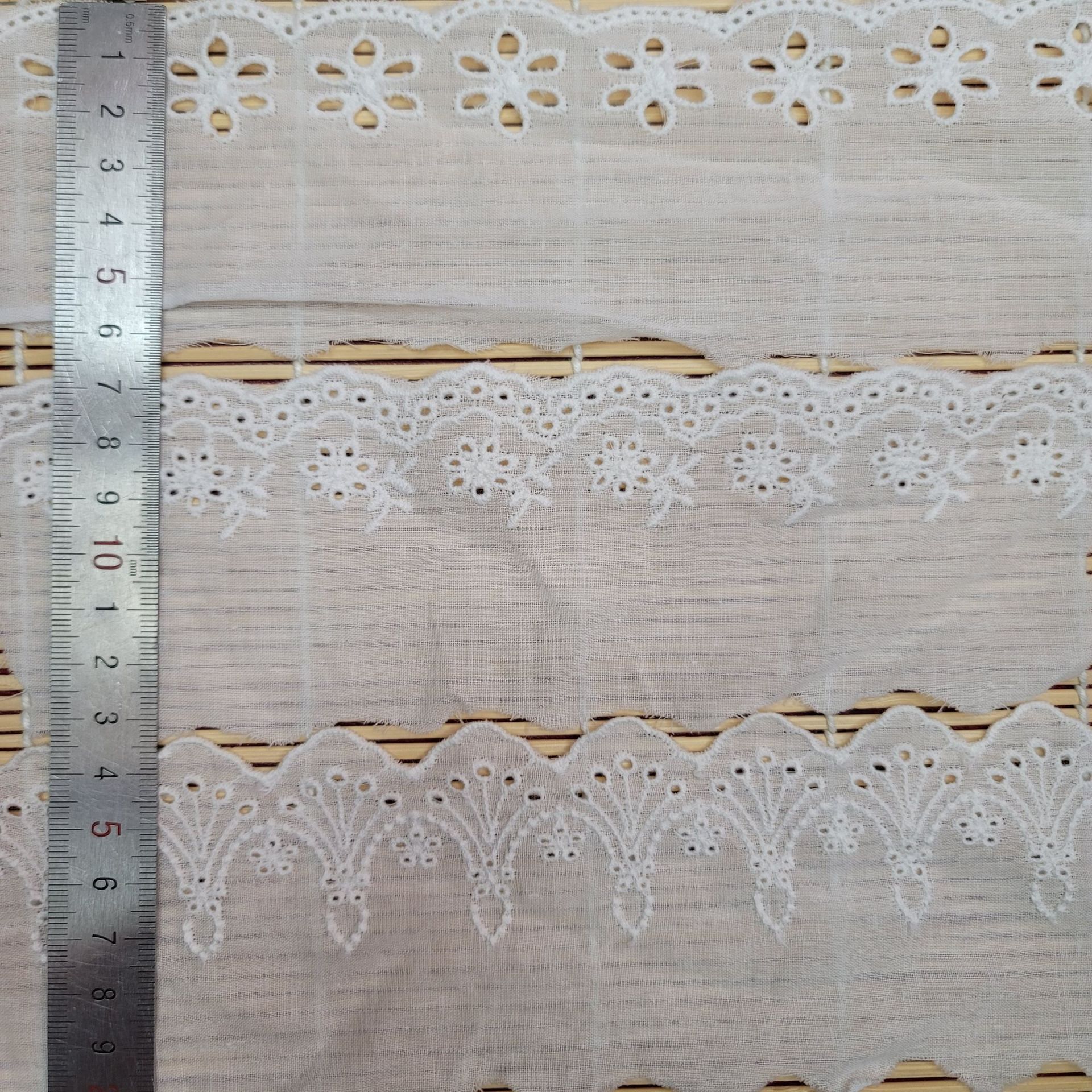 批发镂空纯棉线花边6CM棉布韩版服装辅料diy家居软饰蕾丝刺绣条码