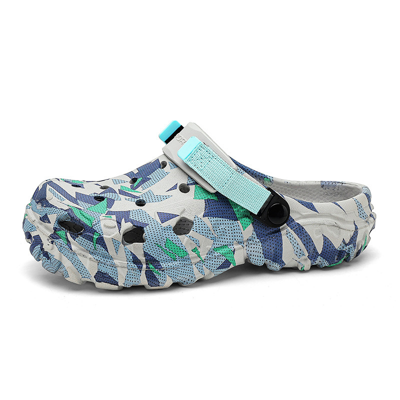 Camuflamiento de zapatos de verano para hombres zapatos de playa al aire libre sandalias para uso dual antideslizante desgaste suave zapatillas de cabeza