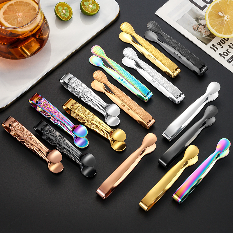 Creatividad transfronteriza de Amazon 304 barras de acero inoxidable rosa de café clips de helado clips de alimentos pequeños clips