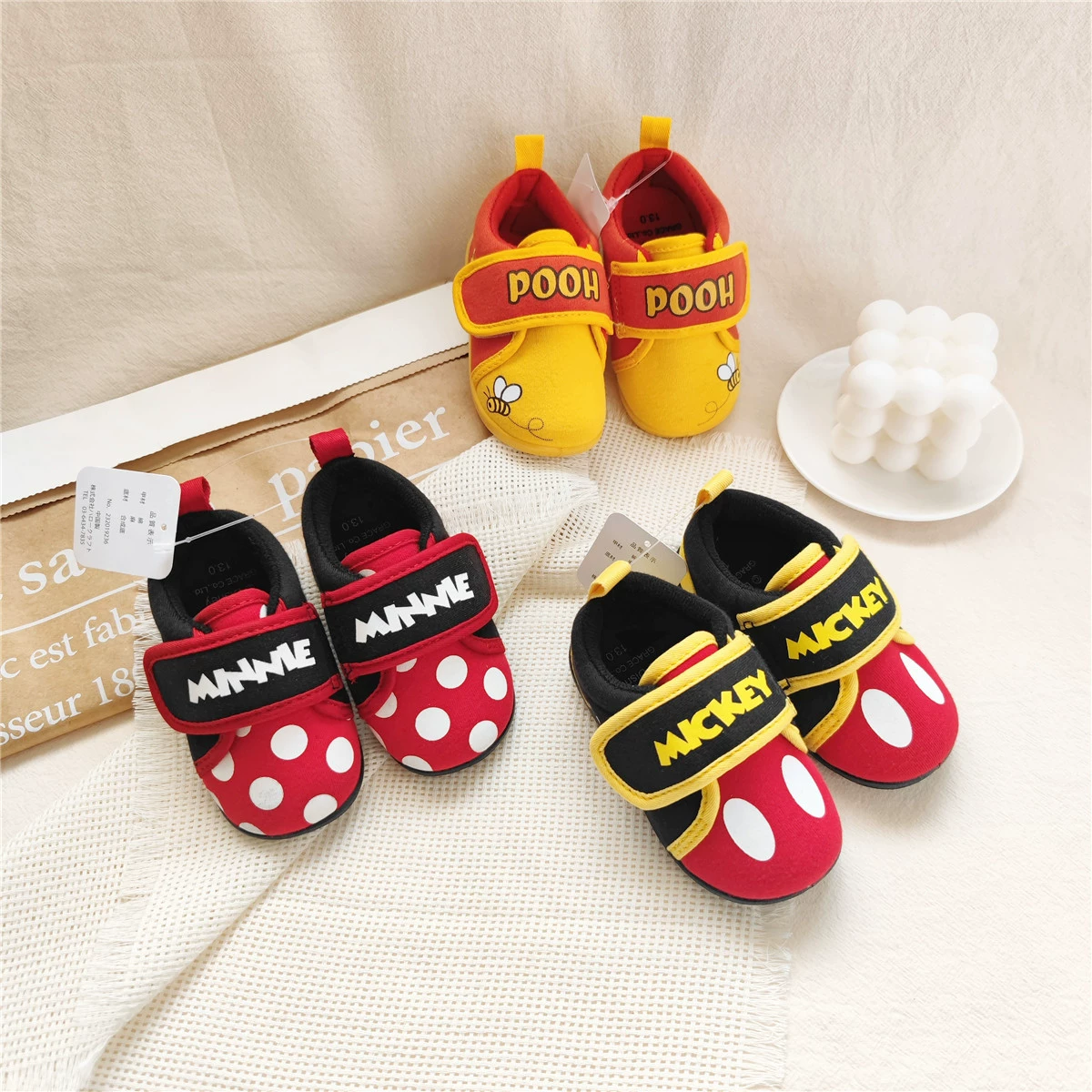 Японский Новый экспорт весна-осень D детская обувь для малышей с мягкой подошвой детская Тканевая обувь на липучке для мальчиков и девочек