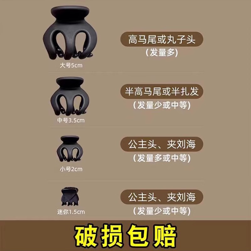 Artefacto de cola de caballo alto clip de agarre fijo para mujeres 2024 nuevo clip de pelo de pellizco de alto nivel detrás de la cabeza de pellizco