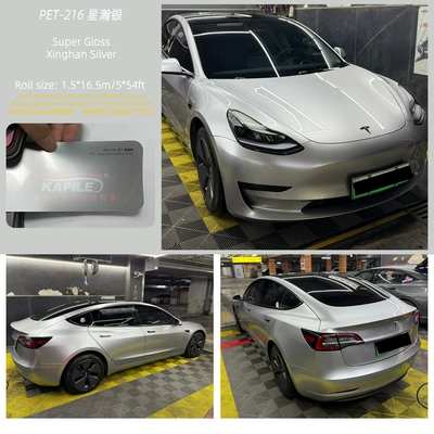Auto Color Change Film: Color Changing Film - super-bright-metallic-starry-silver-15217m