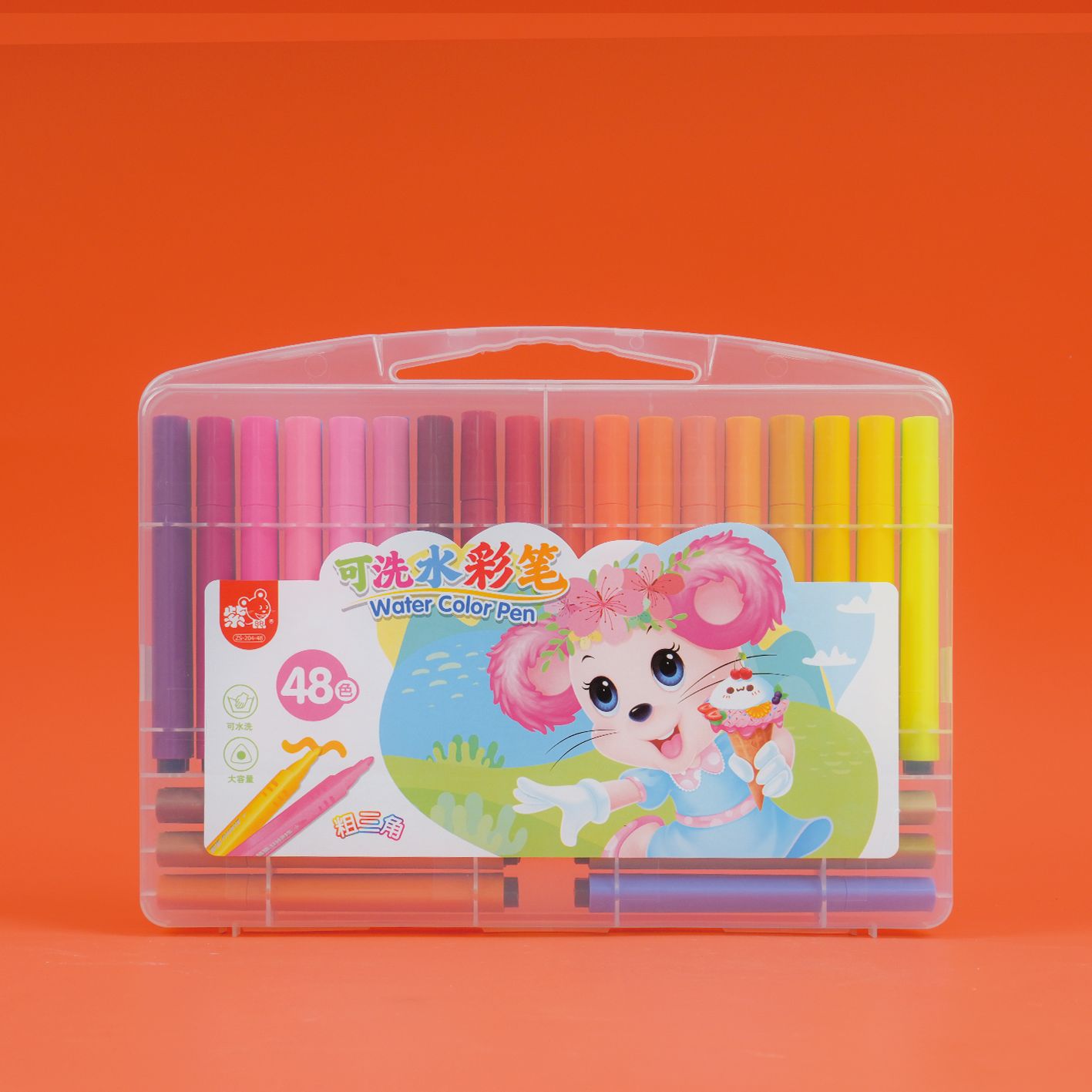 Set de 12/24 Pinceles Acuarela Triangulares – Lavables para Niños y Estudiantes