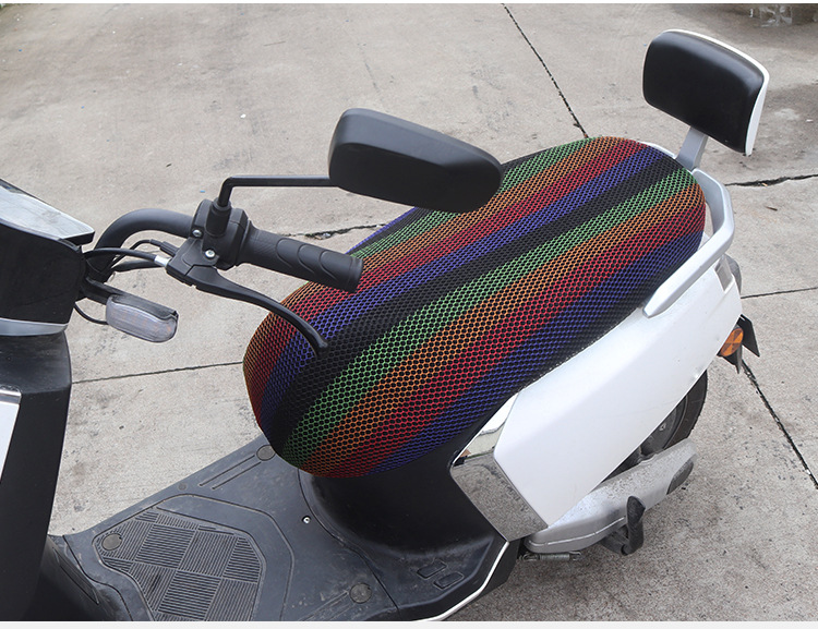 Summer Motorcycle Sun Protection Mesh Seat Cover Electric Scooter Heat Insulation Breathable Seat Cushion Cover Seat Cover