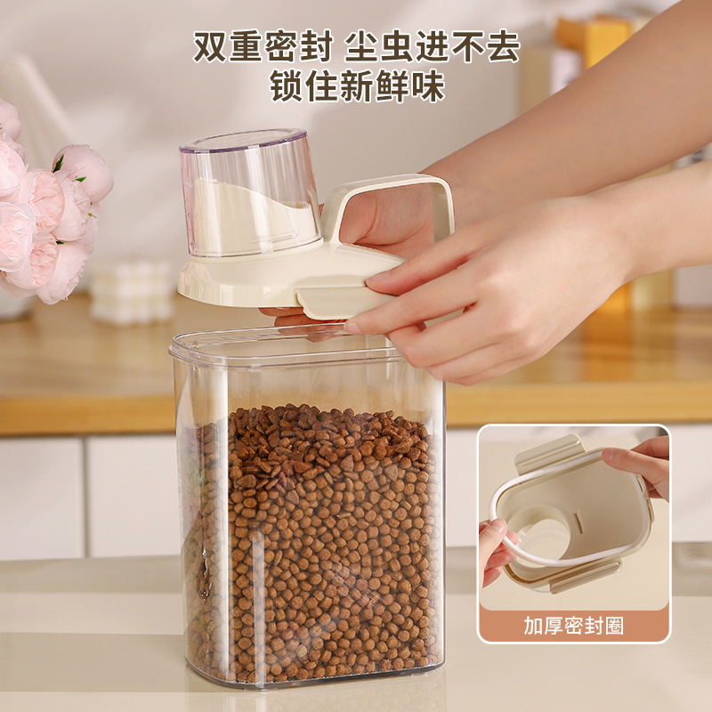 食品級密封ペット貯蔵桶防湿防虫猫犬食糧貯蔵タンク家庭用米桶雑穀収納ケース|undefined
