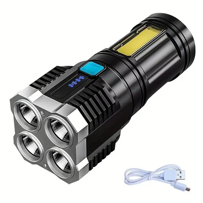 Lintera de luz brillante transfronteriza LED, antorcha de emergencia al aire libre, carga telescópica y enfoque USB, linterna de emergencia doméstica image 16