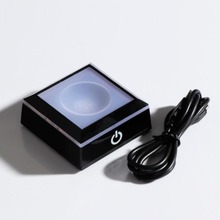 天然人造水晶球矿石奇石支架凹底摆件展示架底座圆球彩光暖光