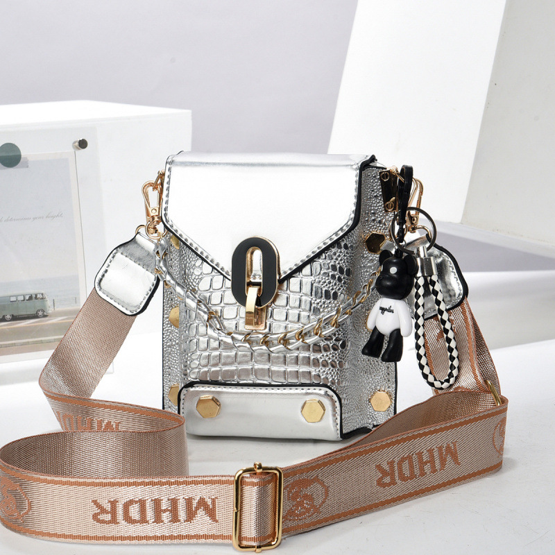 Minibag de piel brillante nueva moda universal cocodrilo atmósfera bolsos de madre de moda bolsos de hombro