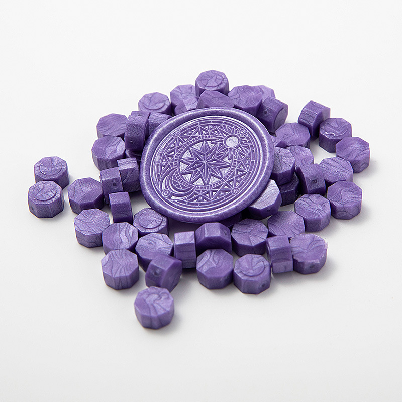 Cera de pintura al fuego, juego completo de sellos de pintura al fuego, octogonal, transparente, colorido, bolsa de colores mezclados, cera, venta al por mayor barata