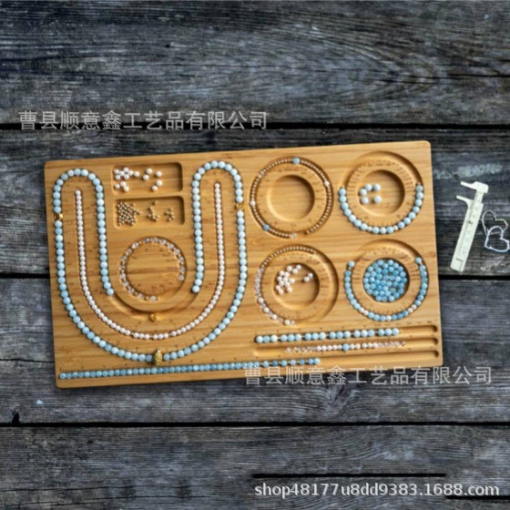 Трансграничный браслет деревянный жемчужный браслет ювелирные изделия из деревянных ремесел Трансграничный ручной дизайн из бамбуковых бисерных тарелок