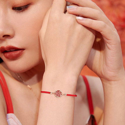 National trend new festive red rope bracelet awakening lion cute dragon tiger rabbit animal bracelet couple students Christmas and New Year gifts