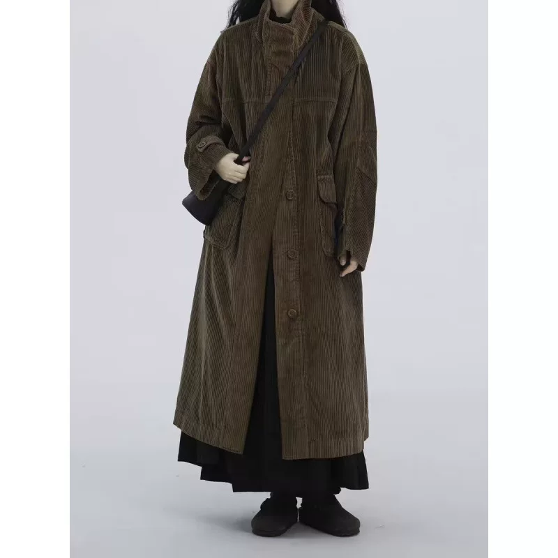 Corduroy retro jacket, trench coat