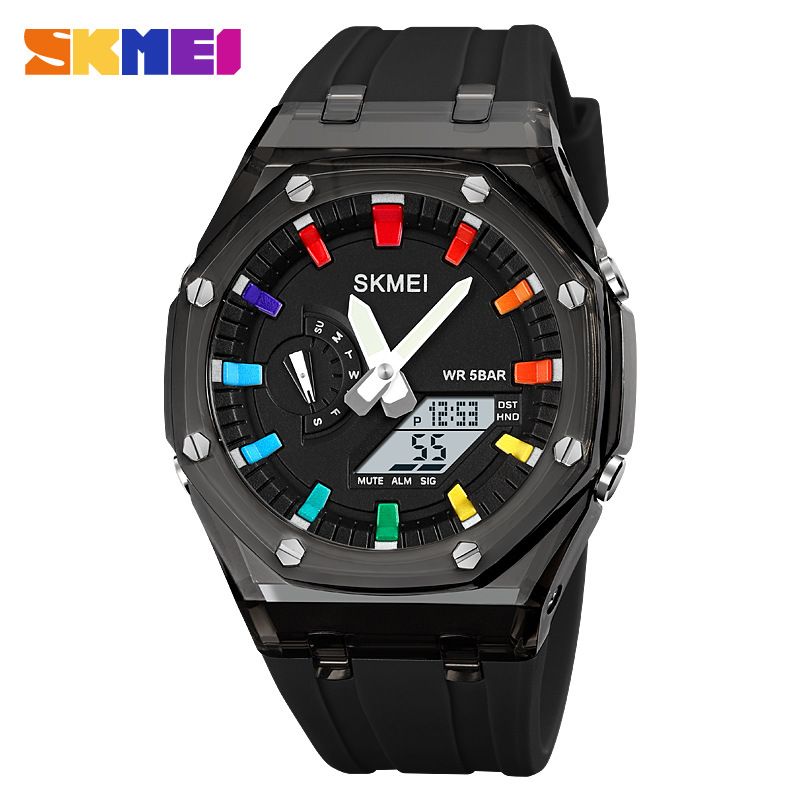 Mommy Reloj electrónico transfronterizo Multifuncional Luminoso impermeable Reloj para estudiantes Deportes al aire libre Cool Reloj electrónico para hombres