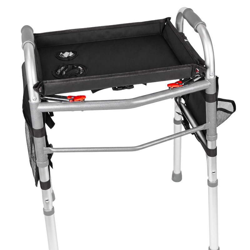 Folding Walker with Dining Tray, Elderly Walker Tray Table, Walker Cup Holder, Detachable Storage Bag Folding Walker with Dining Tray, Elderly Walker Tray Table, Walker Cup Holder, Detachable Storage Bag