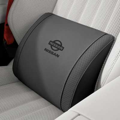 Headrest: Tiida, Neck Pillows, Back Cushions - small-k-velvet-noble-black-nissan-lumbar-support-1-piece
