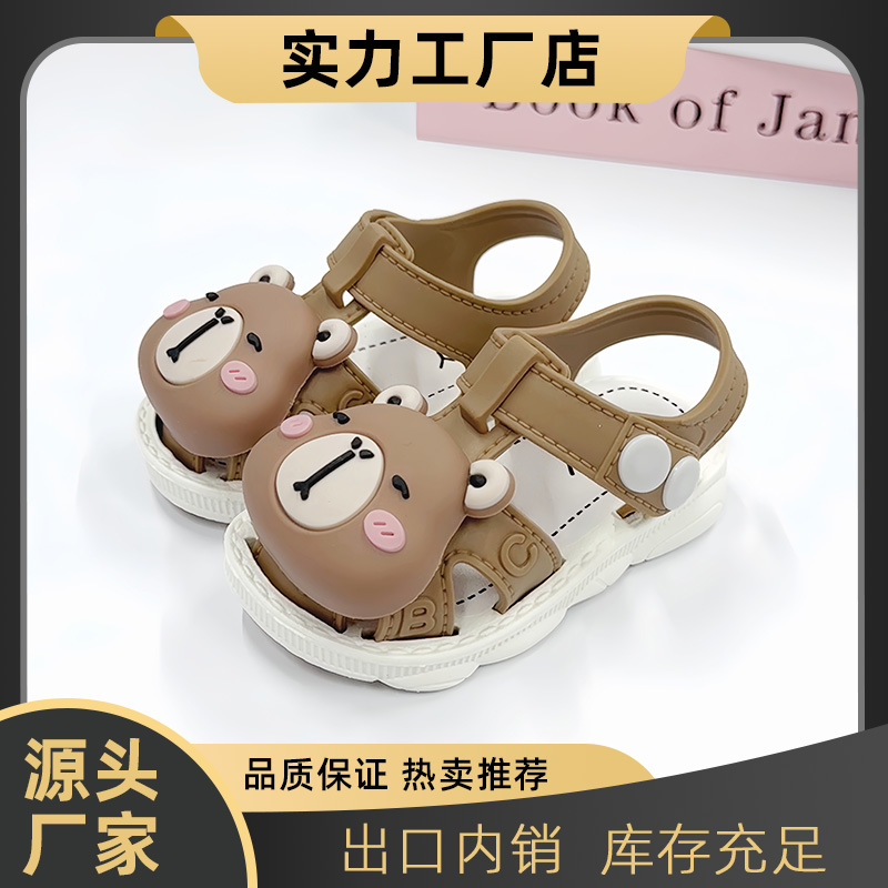 Sandalias para niños de verano bebés bebés de base suave zapatos de cabeza de bebé fábrica directa al por mayor comercio exterior comercio electrónico