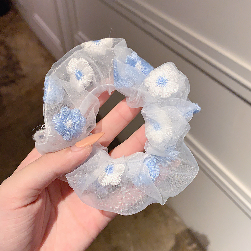 Anillo de cabello de intestino grande coreano para mujeres de alto nivel toallas cuadradas cuerdas de cabello de alta elasticidad y elásticas duraderas flojas flojas