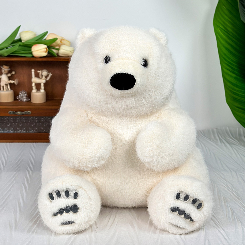 Muñecas de oso polar de comercio exterior animales polares extraños muñecas de peluche juguetes de peluche de tamaño grande 50cm muñecas de agarración