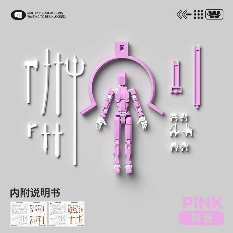 Muñecas móviles multiarticuladas impresión 3D dummy Lucky 13 13 atracción magnética robot rabanos juguetes para niños