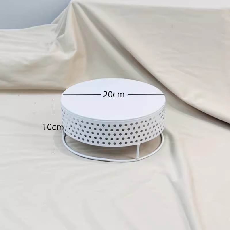 Tabla de postres de estilo blanco decoración estante de exhibición de bodas decoración estante de pastel de cumpleaños bandeja de refrigerio de hierro forjado