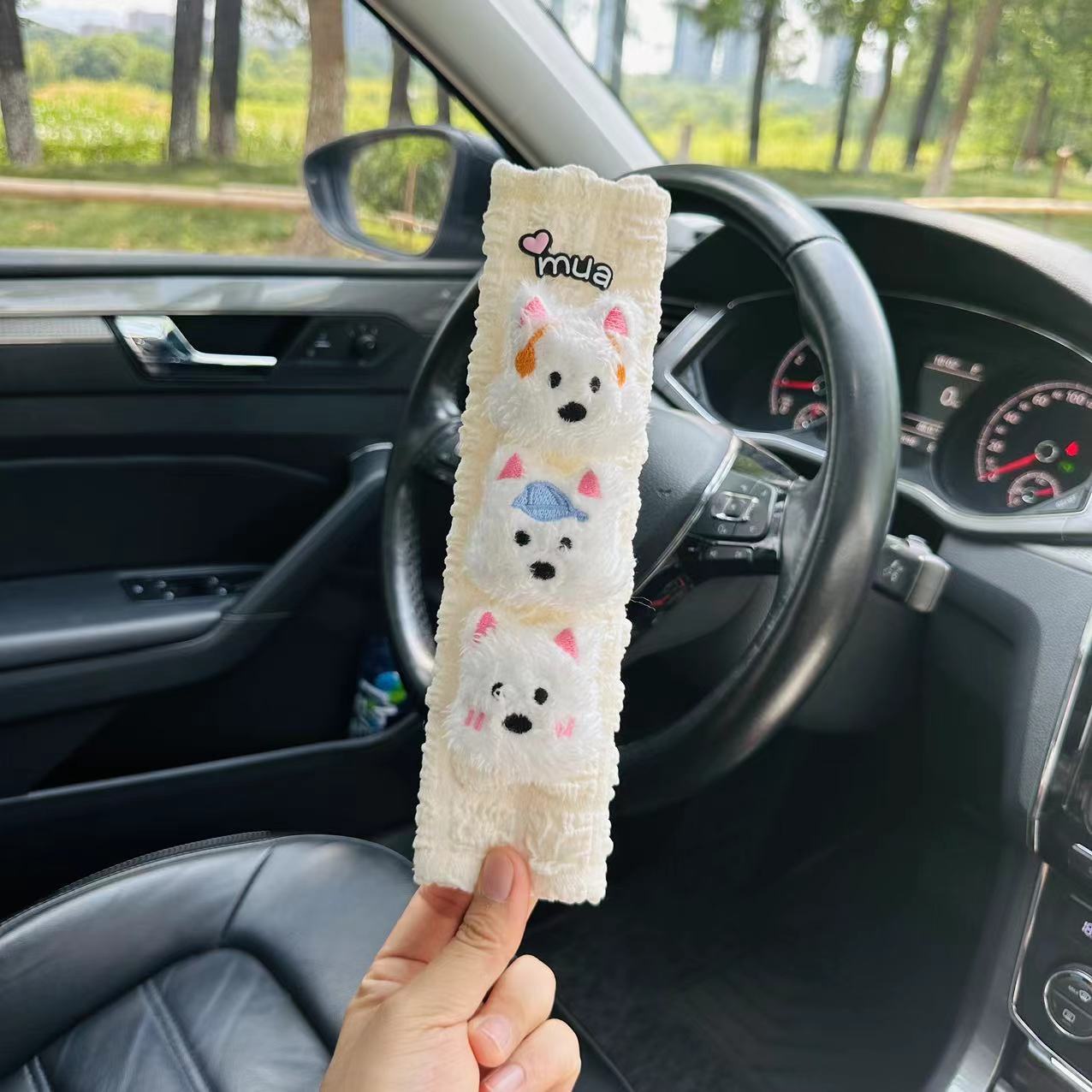 Funda Protectora para Cinturón de Seguridad de Poliéster Decorativo para Coche