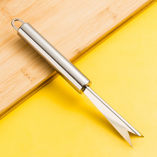 Stainless steel pineapple knife V-shaped pineapple eye remover pineapple peeling cutting tool sugarcane knife pineapple splitting tool peeler