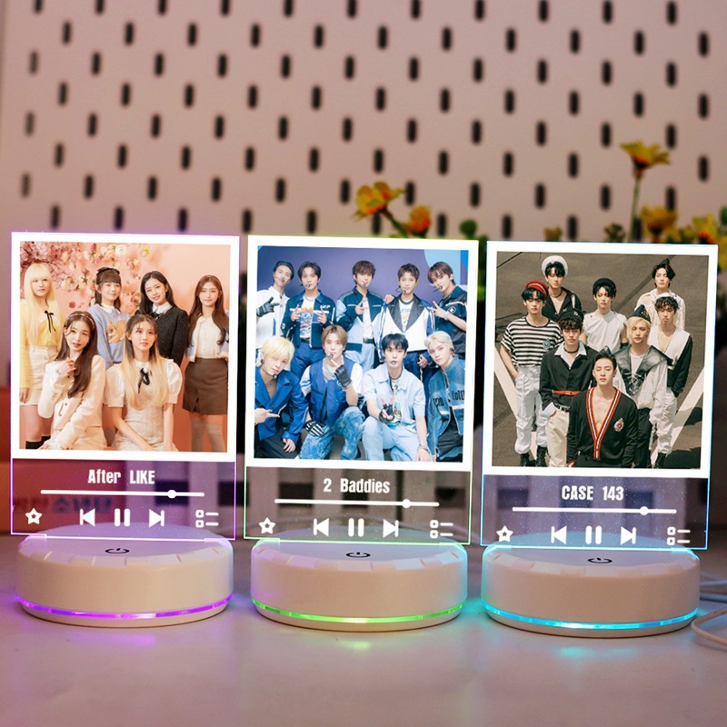 IVE NCT Stray Kids Korean celebrity group style Kim Chae Rin seven-colored night light 052