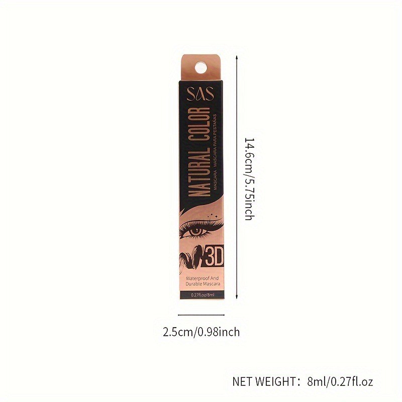 USHAS mascara a prueba de agua sin manchas largas y gruesas pestañas enrolladas SAC056