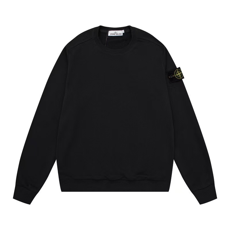 Stone Island Crewneck Sweater Compass Badge Black