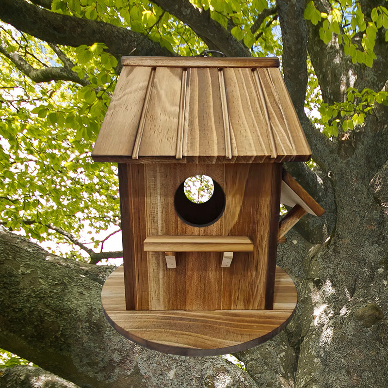 木製の鳥の巣/餌箱/鳥小屋 屋外鳥かご 木製棚 木製越境/無垢材鳥の巣 庭園用|undefined