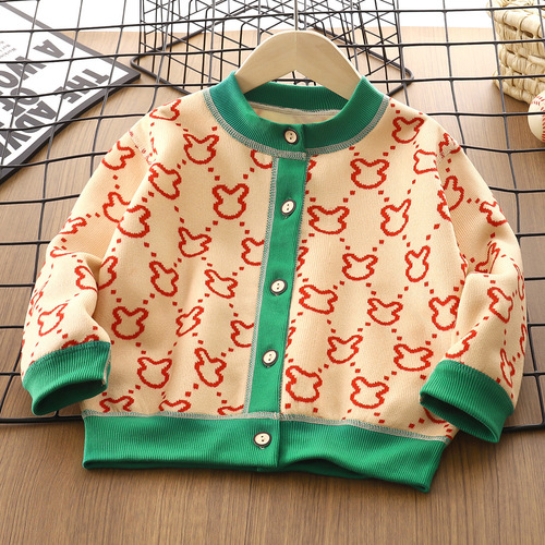 Children's Fleece Sweatshirt Cardigan Autumn/Winter Boys' Casual Jacket Girls' Cardigan Baby Clothes Kids' Sweater
