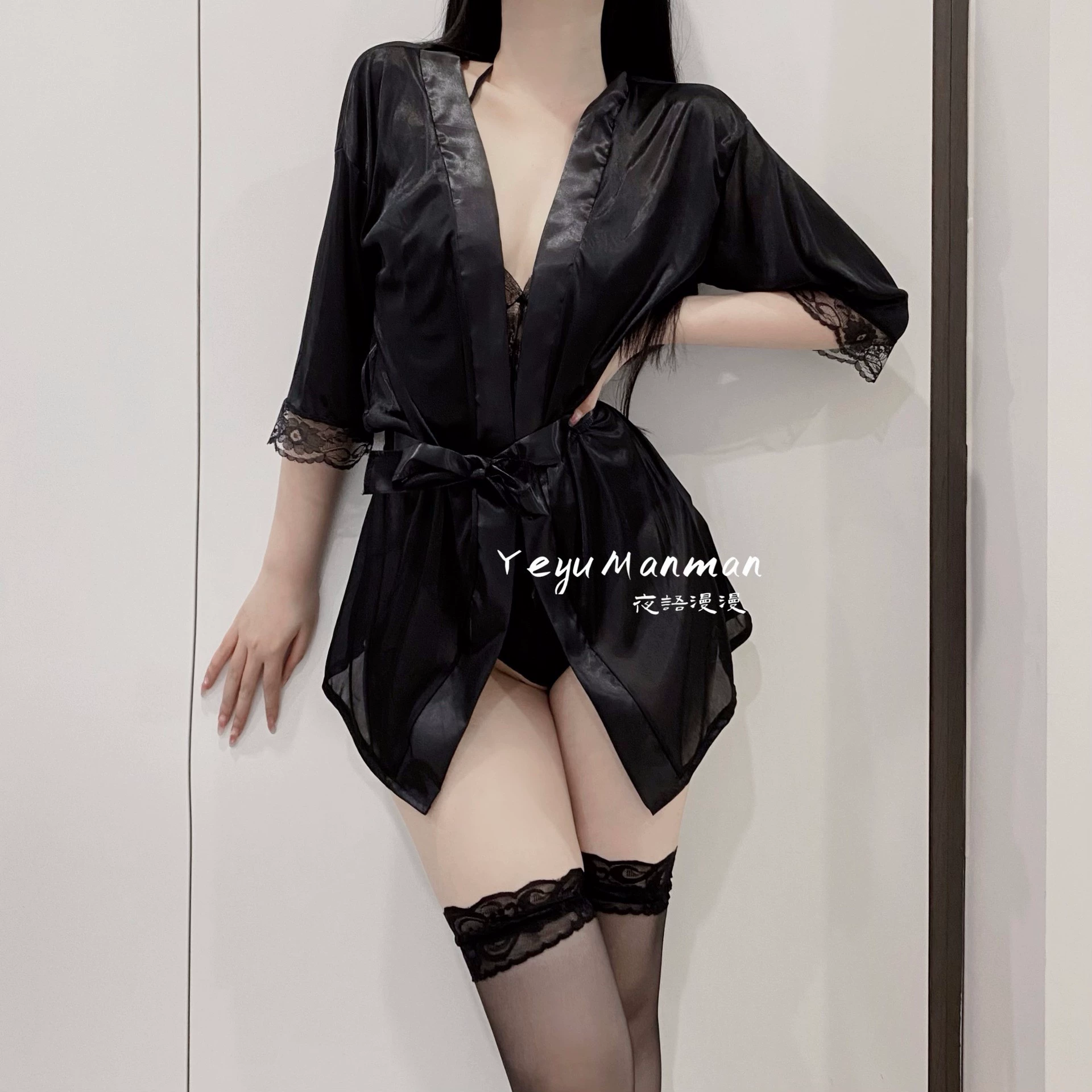 Сексуальное женское белье, сексуальная цельная пижама, халат, кружевная униформа из двух частей, костюм искушения, стиль чистой страсти.